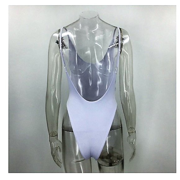 NWT French Cut White MONKINI SUPER SOFT - Picture 7 of 8